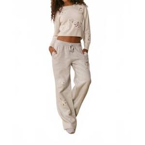 NEW LOVESHACKFANCY elma sweatpants in heather grey